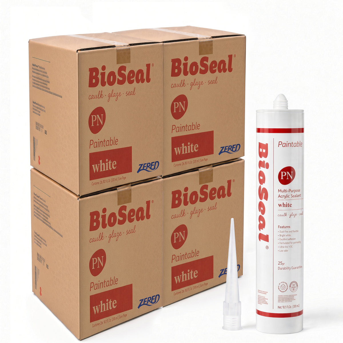 BioSeal Paintable Acrylic Latex Caulk – 10.1 oz