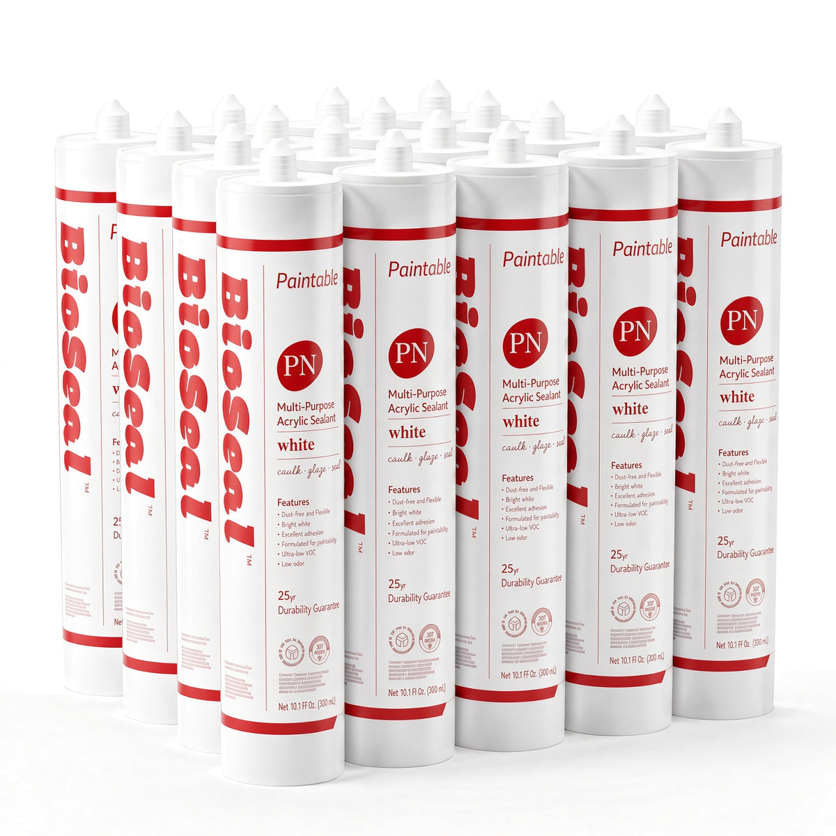 BioSeal Paintable Acrylic Latex Caulk – 10.1 oz