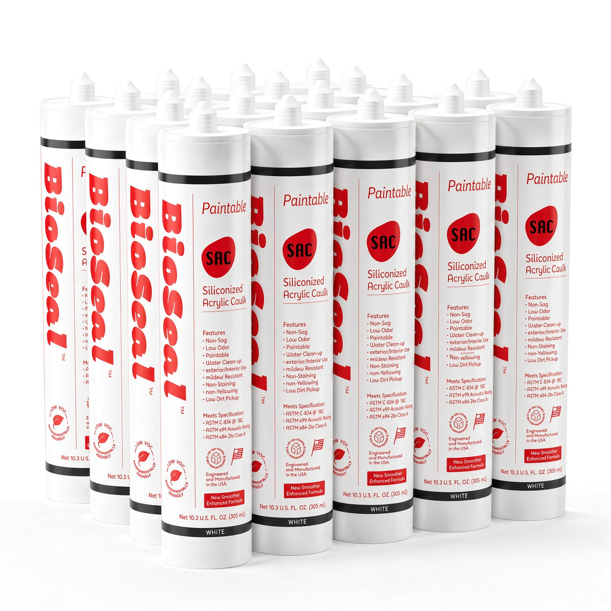 BioSeal Paintable Siliconized Acrylic Caulk –10.1 oz