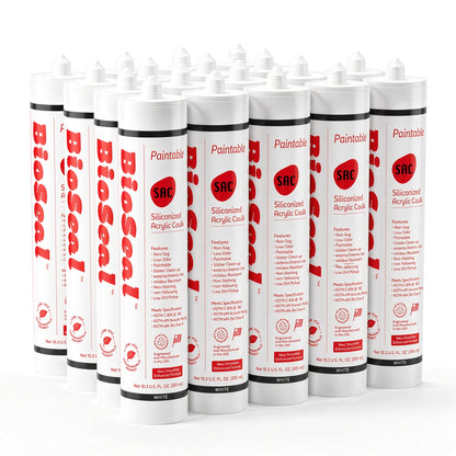 BioSeal Paintable Siliconized Acrylic Caulk –10.1 oz