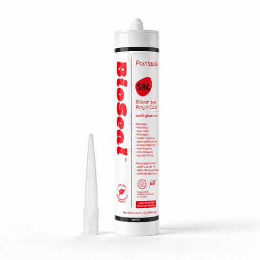 BioSeal Paintable Siliconized Acrylic Caulk –10.1 oz