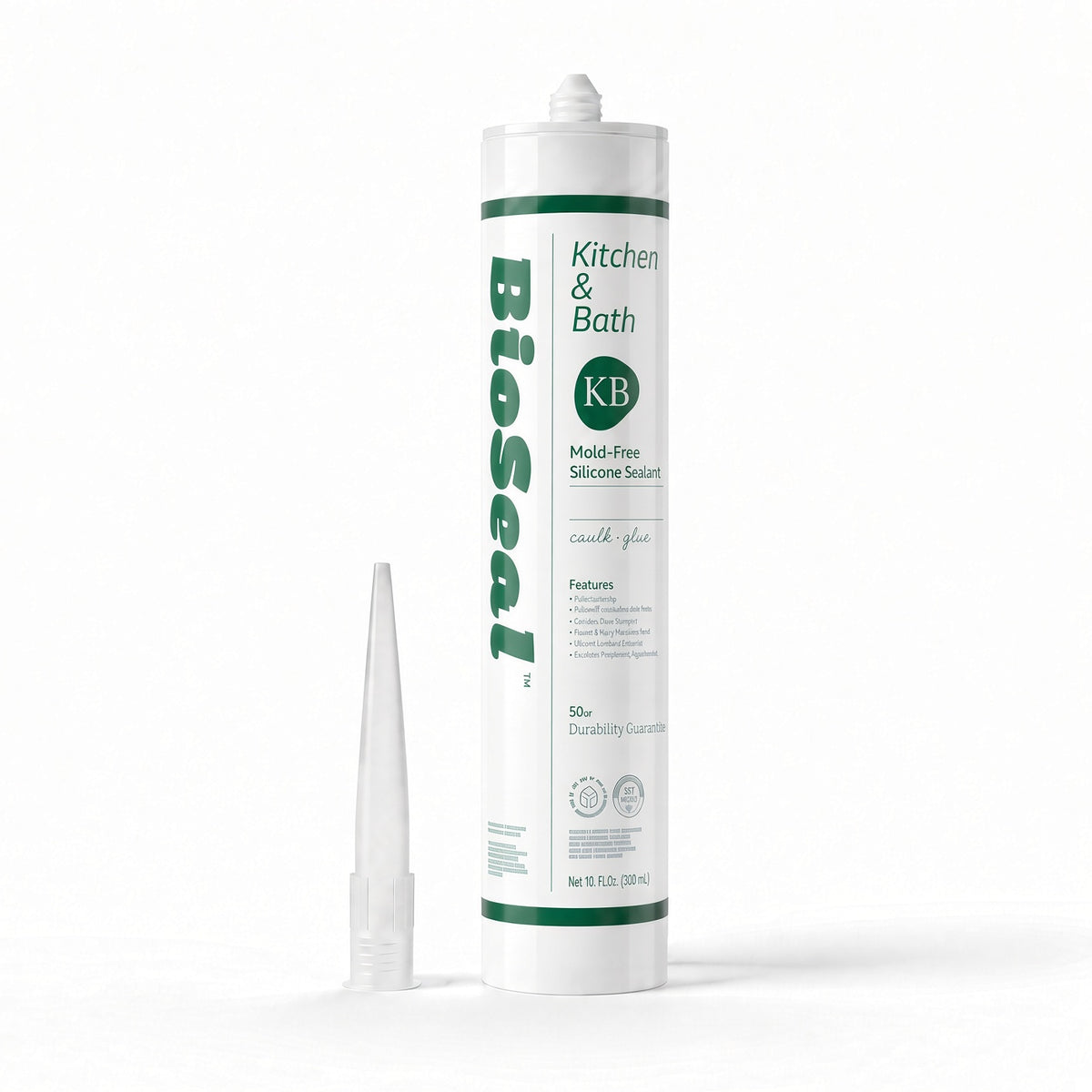 BioSeal Kitchen & Bath Silicone Sealant –10.1 oz