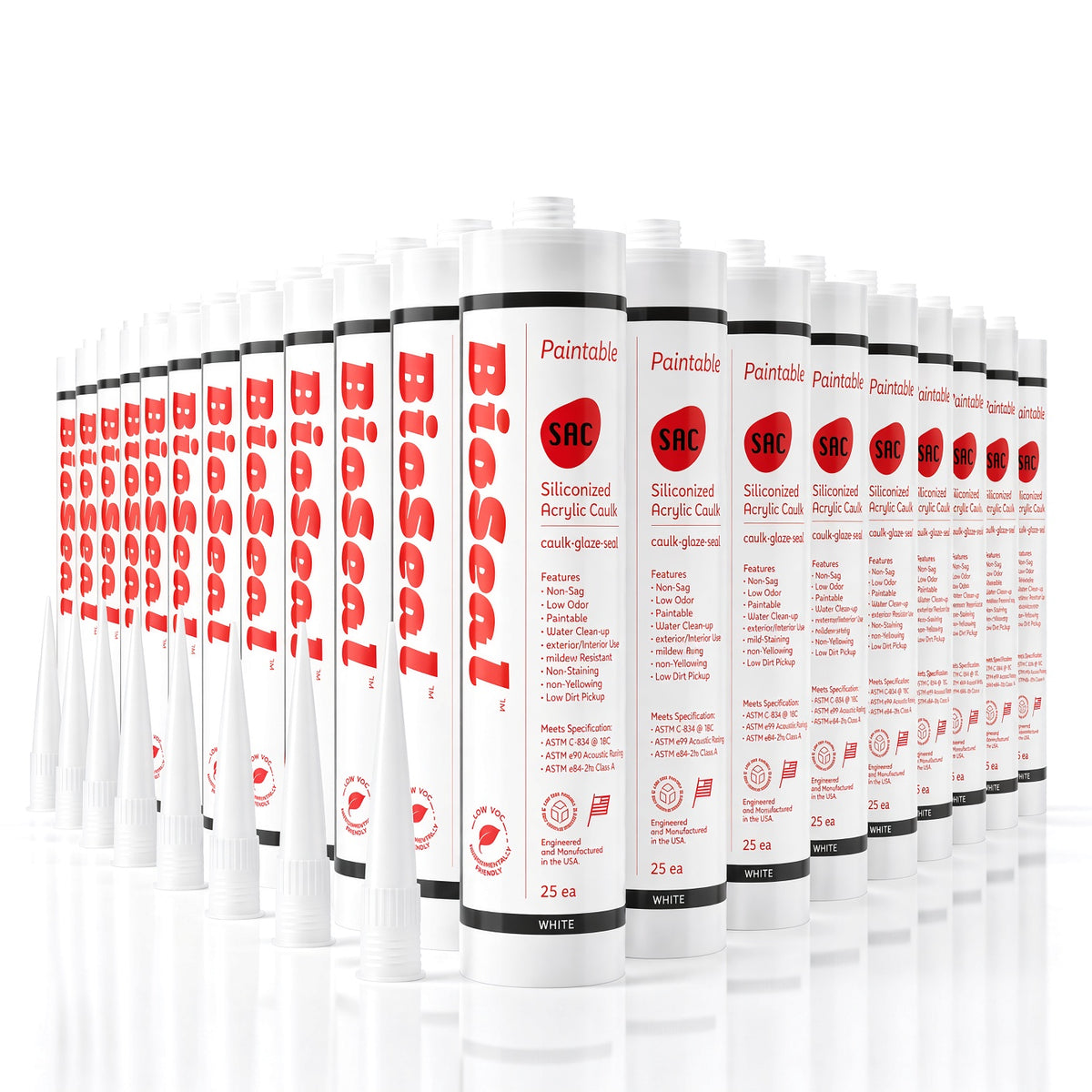 BioSeal Paintable Siliconized Acrylic Caulk –10.1 oz