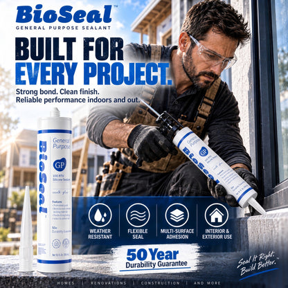 BioSeal General Purpose Silicone Sealant –10.1 oz