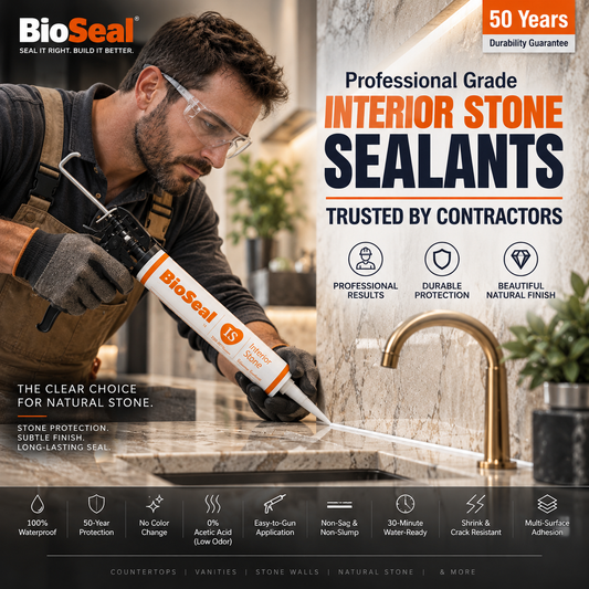 BioSeal Interior Stone Silicone Sealant –10.1 oz