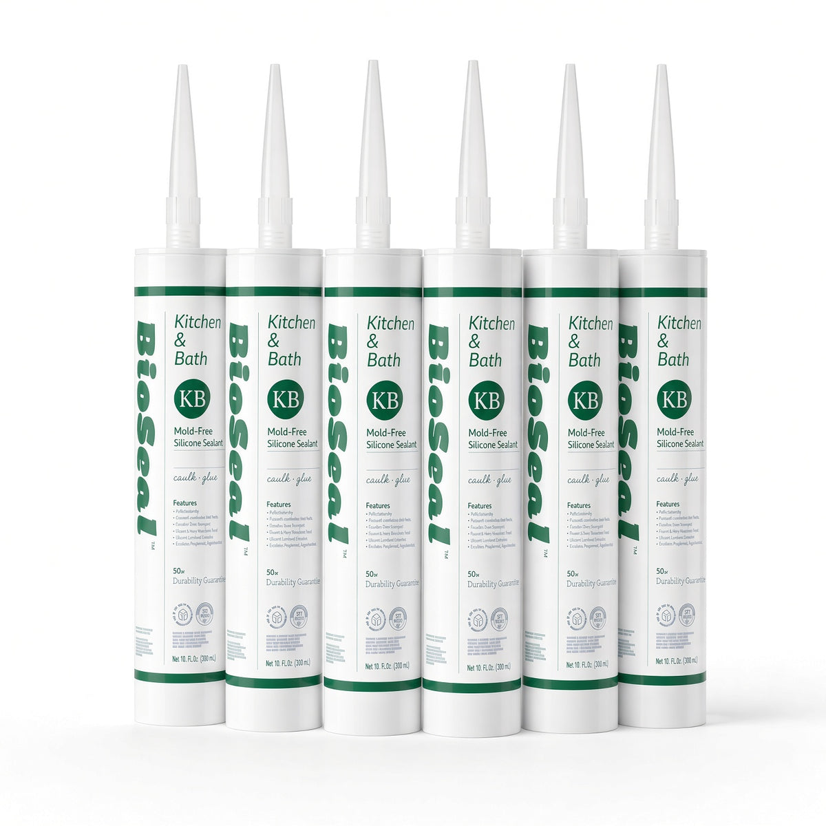 BioSeal Kitchen & Bath Silicone Sealant –10.1 oz