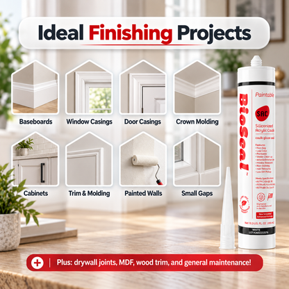 BioSeal Paintable Siliconized Acrylic Caulk –10.1 oz